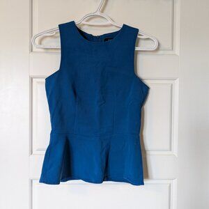 Zara Royal Blue Peplum Tank Top